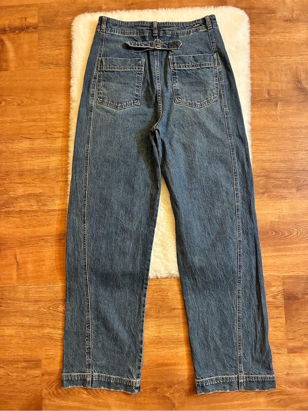 Habitual Martingale HR Straight Wide Leg Cinch Back Jeans Sz 6 / 28